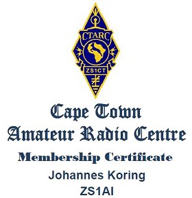 ZS1AI CTARC Member