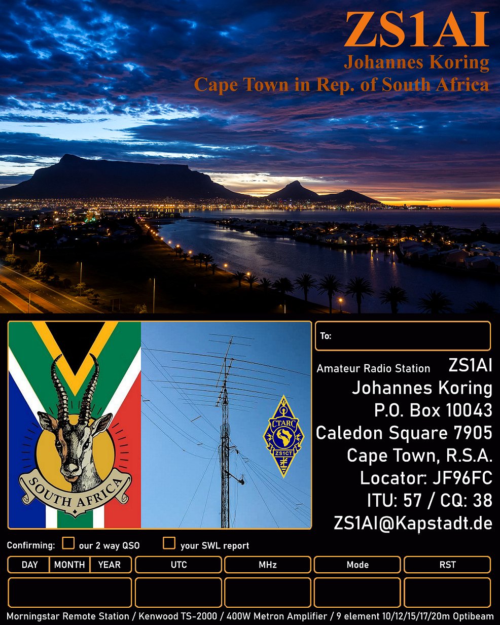 ZS1AI QSL-Card